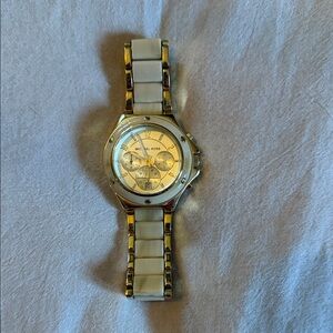 Michael Kors Gold and White Women's Watch